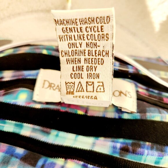 Drapers and Damons Womens Jacket One Button Size Large Stripe Polyester Spandex - Picture 11 of 11